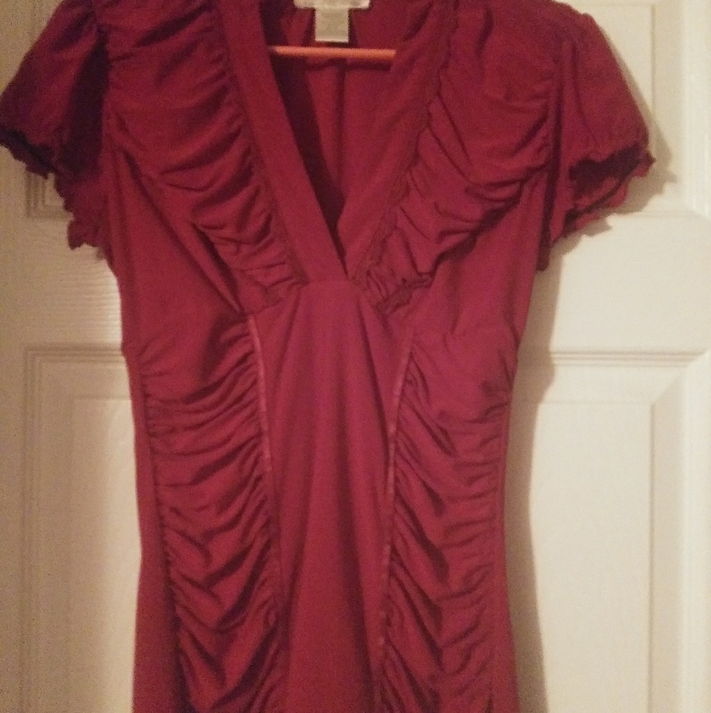 Red dress shirt